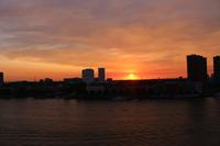 Sonnenuntergang über Rotterdam