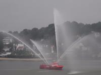 Ausfahrt in Hamburg bei Regen - Abschiedsgruß