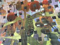 Kunstwerk an der Decke der Markthalle