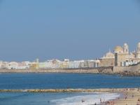 Cadiz - Playa Viktoria - Blick zur Altstadt