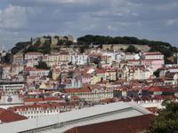 Lissabon , Blick auf die Burg von Sao Jorge