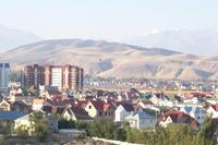 Blick aus dem Hotelzimmer in Bishkek