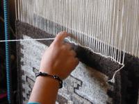 Vorführung, Handarbeit in der Teppichweberei