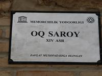 Das Weiße Schloss: Ak Saroy Palace, Schachrisabs