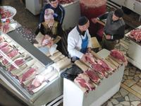 Fleischstand auf dem Chorsu-Basar in Taschkent