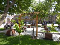Innenhof der Tila-Kari-Medresse, Registan-Platz in Samarkand