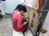 Seidenteppichwerkstatt in Chiwa