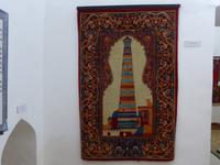 Teppich mit der Darstellung des Minaretts Islam-Hodja, Chiwa