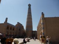 Blick zum Minarett Islam-Hodja, Chiwa