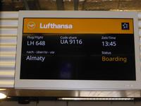 wir fliegen mit Lufthansa nach nach Almaty