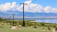 0415-Issyk-Kul, Wasser und Berge links