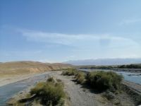 wir nähern und der Grenze nach Kirgisien