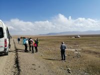 Am Ufer des Sonkul-Sees: kein See in Sicht...