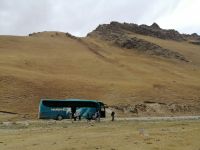 wir beobachten eine Yackherde im Bergtal Kara-Kojun
