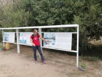 Elena erklrät uns die Geschichte der Ruinen-Stadt Balasagun, Tschuj-Ebene