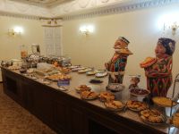 Frühstücksbufett in unserem Hotel in Samarkand
