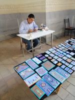 ein Künstler bei der Arbeit, Bibi-Khanim-Moschee