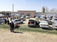 Impressionen aus dem Reisebus auf dem Weg von Samarkand nach Schachrisabs