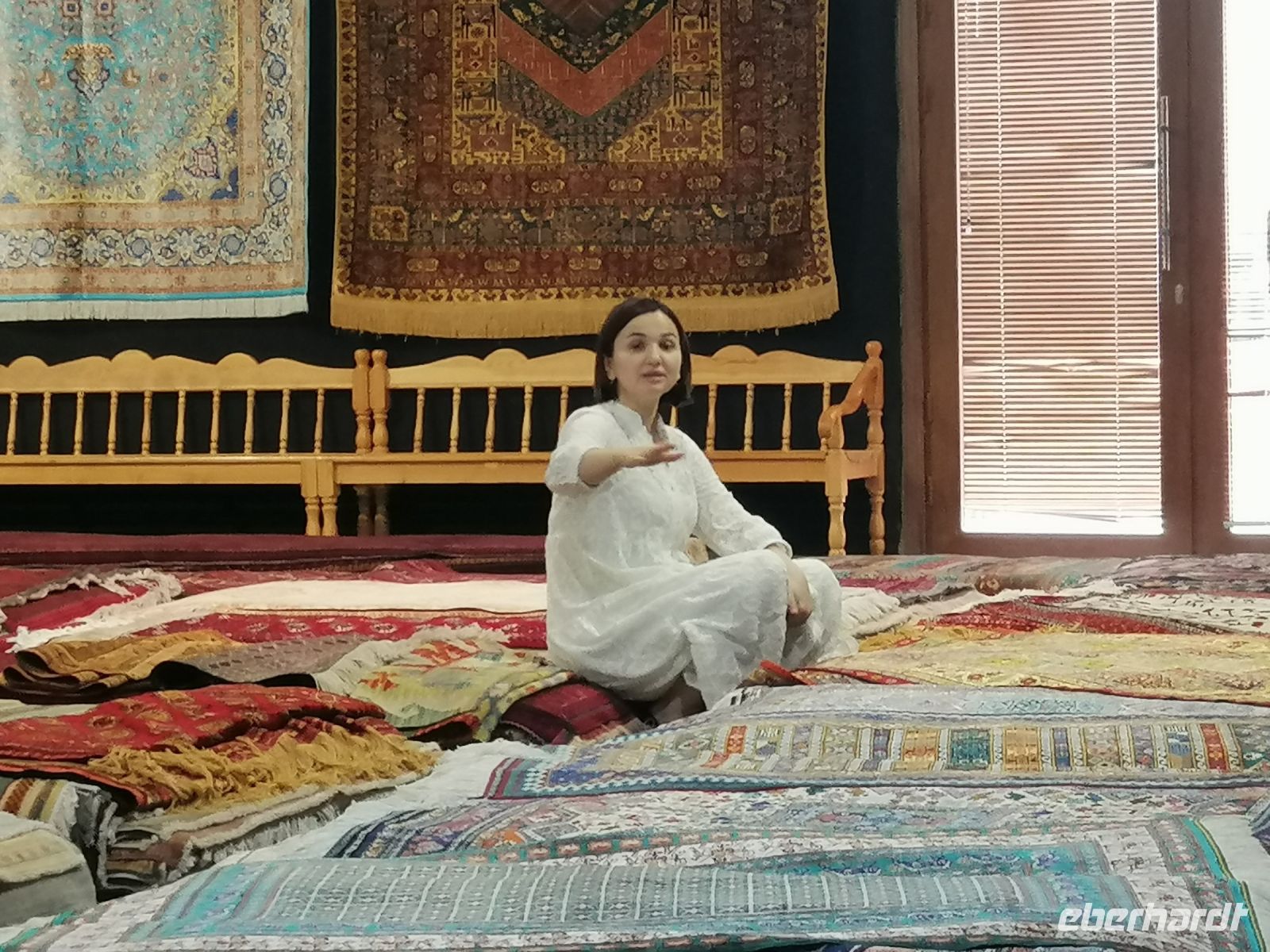 Besichtigung eines Teppichladens mit einer Vorführung, Buchara