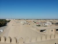 Stadtrundgang durch Chiwa, Blick auf die Stadt von der Aussichtsplattform der Festung