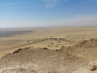 Blick von Ayaz-Kala in die Wüste