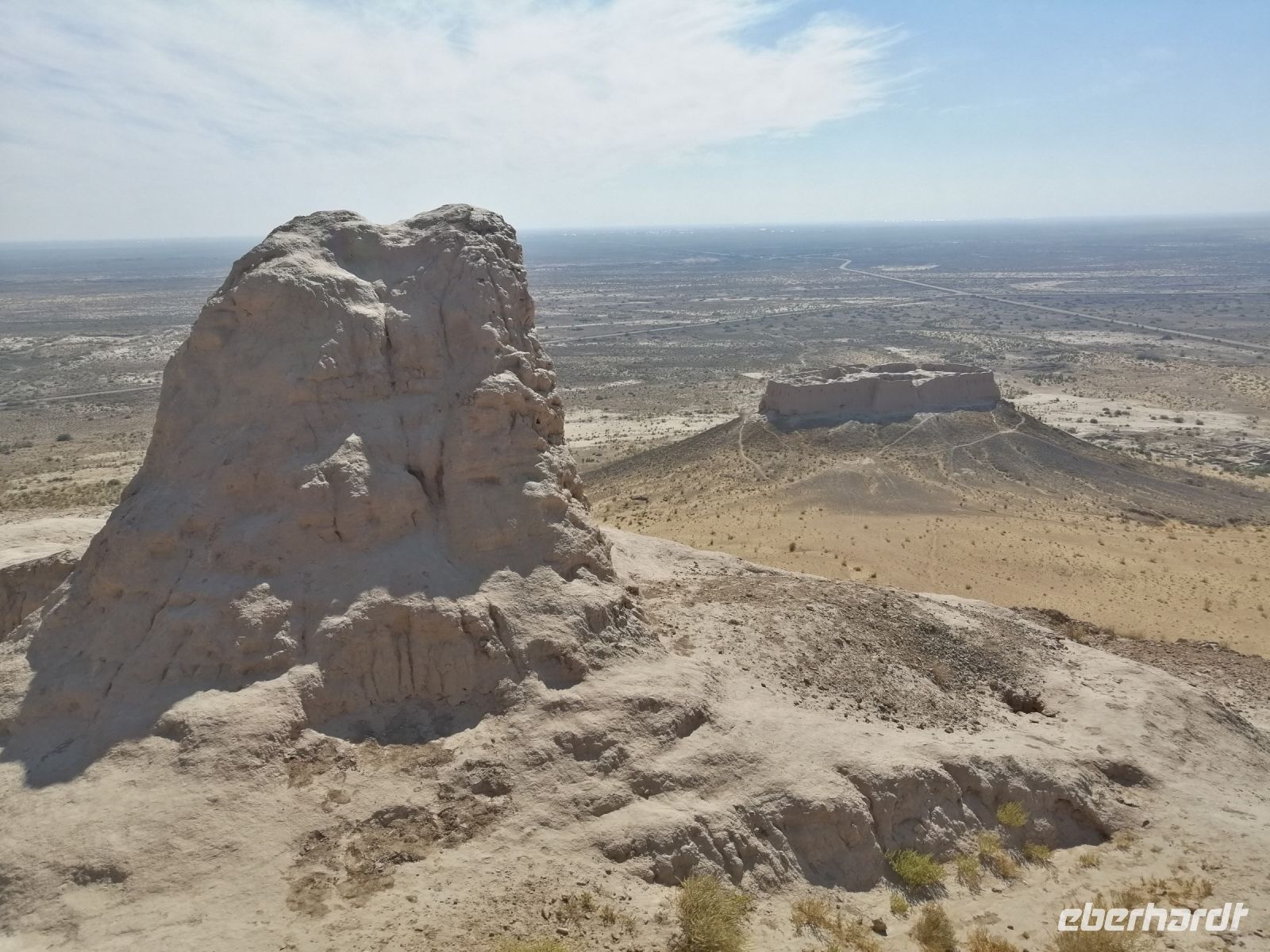 Besichtigung von Ayaz-Kala, Blick auf die untere Bruganlage