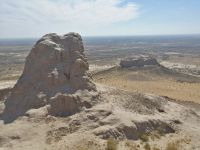 Besichtigung von Ayaz-Kala, Blick auf die untere Bruganlage