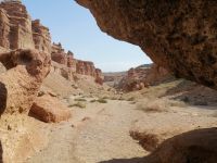 Wanderung im Charyn-Canyon im Tal der Schlösser
