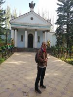 Lena im Przewalski-Museum in Karakol