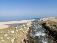 spontane Badepause am Issyk Kul-See