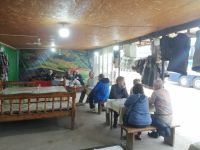 Mittagspause auf dem Weg nach Taraz an der Raststätte 