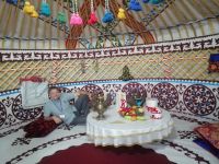 Abendessen im Hotel Zhambyl, Taraz