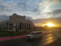 Ankunft in der Stadt Turkistan, Kasachstan