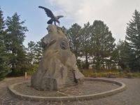 Besichtigung des Prschewalski-Museums in Karakol, Denkmal an Nikolaj Prschewalski