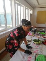 Zu Besuch bei einer dunganischen  Familie im Dorf Irdyk, Karakol