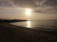 Sonnenuntergang am Issyk-Kul-See