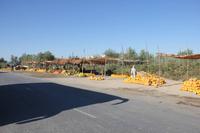 Melonenmarkt am Straßenrand