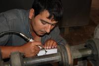 Gravieren der Storchenschere