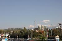 Blick zum Fernsehturm in Almaty