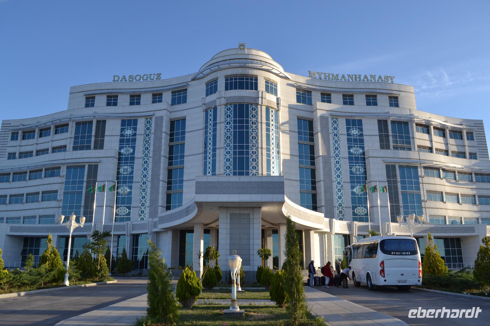 Turkmenistan - Unser Hotel in Daschogus