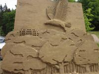 Sandskulptur vom Naturerbezentrum Prora