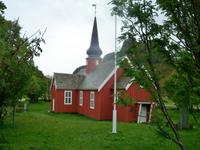 Lofotenrundfahrt, Kirche von Flakstad