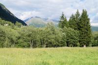 ein Blick vom Hotel in die Berge