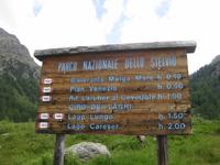 Start unserer Wanderung zur Schutzhütte Larcher al Cevedale - 5 Seen Wanderweg