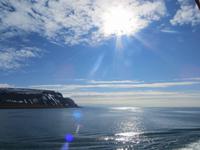 Ausfahrt aus dem Hafen von Longyearbyen