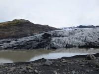am Ausläufer des Gletschers Solheimajökull