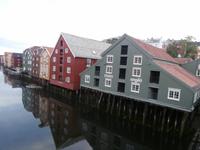 Trondheim Speicherhäuser am Nidelv