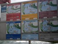 Infotafel zu den verschiedenen Routen, die gewählt werden können