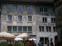 Bemalte Häuserfassaden am Marktplatz von Stein am Rhein