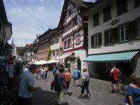 Stein am Rhein, bevölkert von vielen Touristen, vor allem auch Radfahrern
